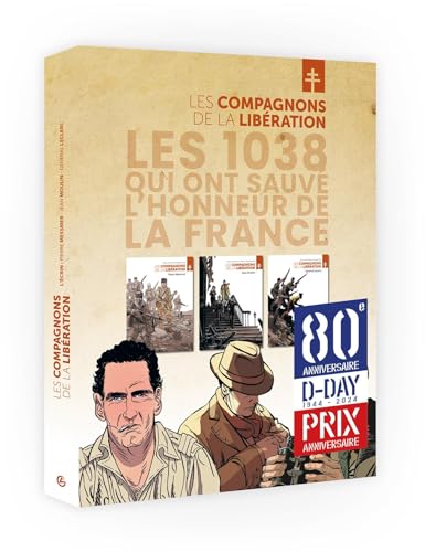 jaquette livre Les Compagnons De La Libération - Les 1038 Qui Ont Sauvé L'honneur De La France - Coffret En 3 Volumes : Pierre Messmer - Jean Moulin - Général Leclerc