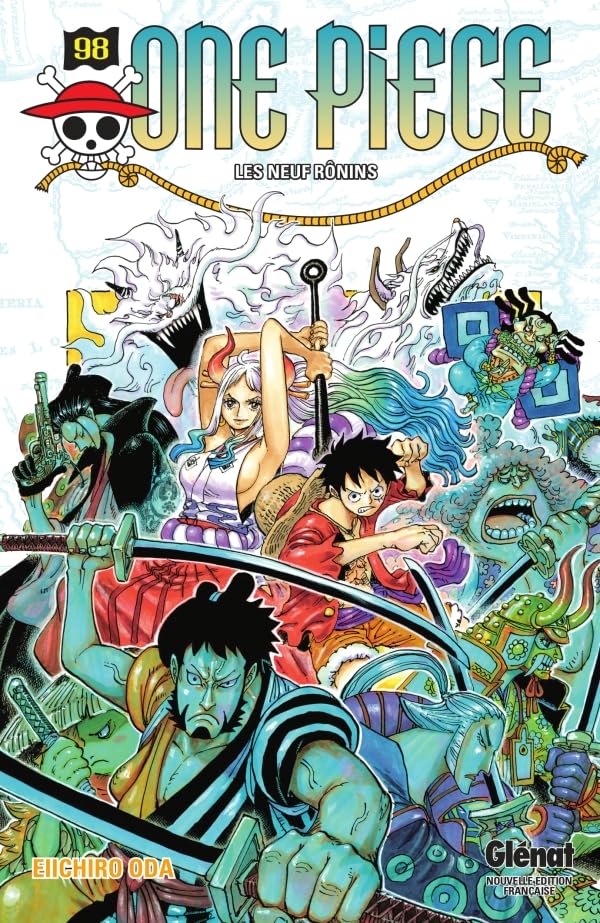 jaquette livre One Piece - Tome 98 : Les Neufs Rônins