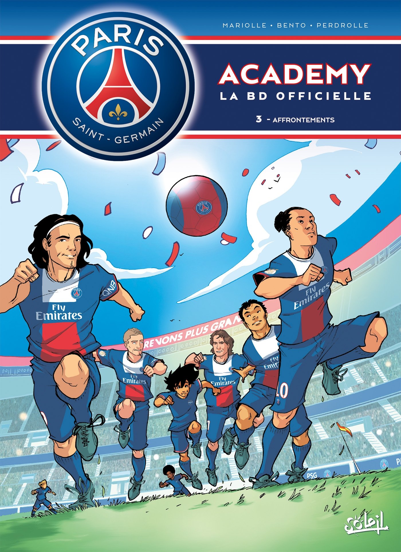 jaquette livre Paris Saint-Germain Academy T03 Affrontements