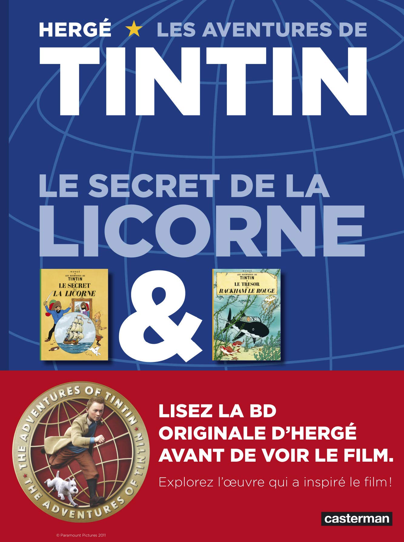 jaquette livre Les Aventures de Tintin : Le secret de la licorne & Le trésor de Rackham le rouge
