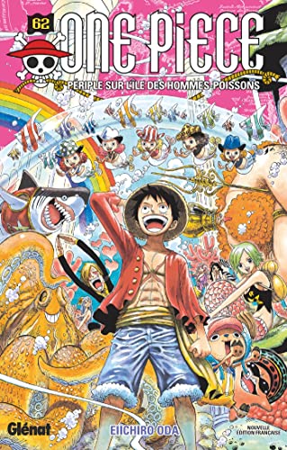 jaquette livre One piece - 1re édition - Tome 62 : Périple sur l'île des hommes-poissons