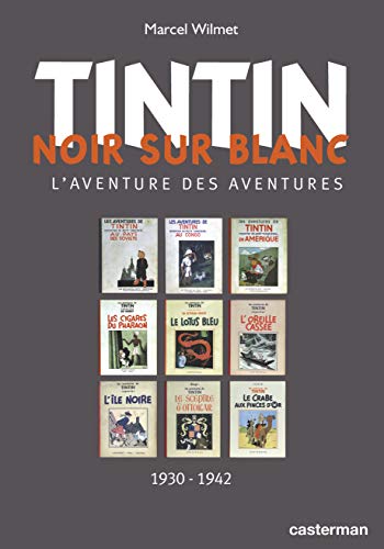 jaquette livre Tintin Noir Sur Blanc