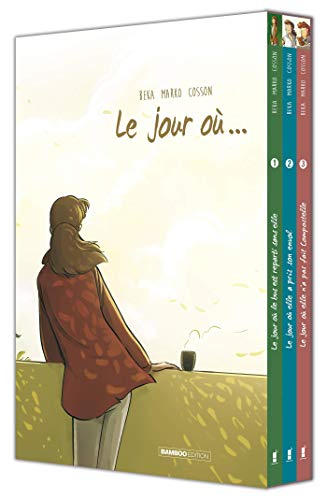 jaquette livre Le Jour Où... Tomes 1 À 3 - Coffret En 3 Volumes : Le Jour Où Le Bus Est Reparti Sans Elle - Le Jour Où Elle A Pris Son Envol - Le Jour Où Elle N'a Pas Fait Compostelle