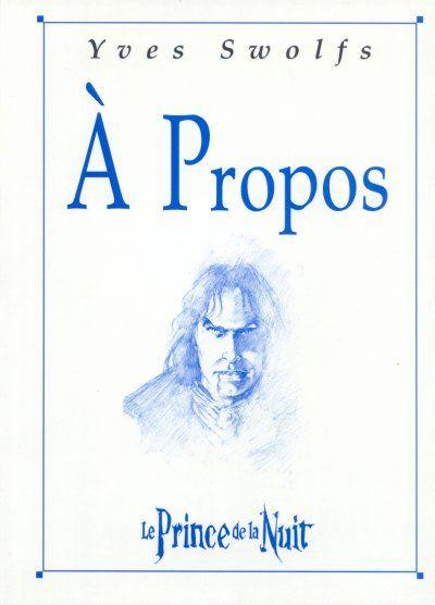 jaquette livre A Propos Du Prince De La Nuit