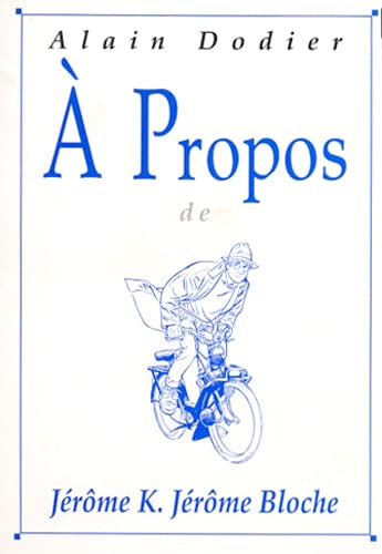 jaquette livre A Propos De Jérôme K. Jérôme Bloche