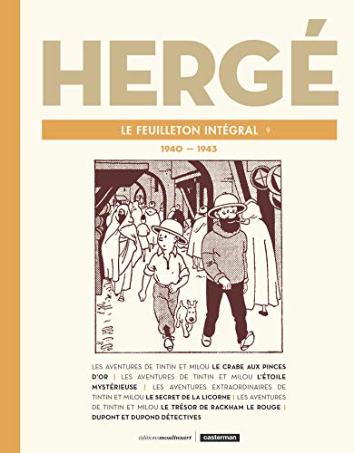 jaquette livre Hergé, Le Feuilleton Intégral - Volume 9, 1940-1943