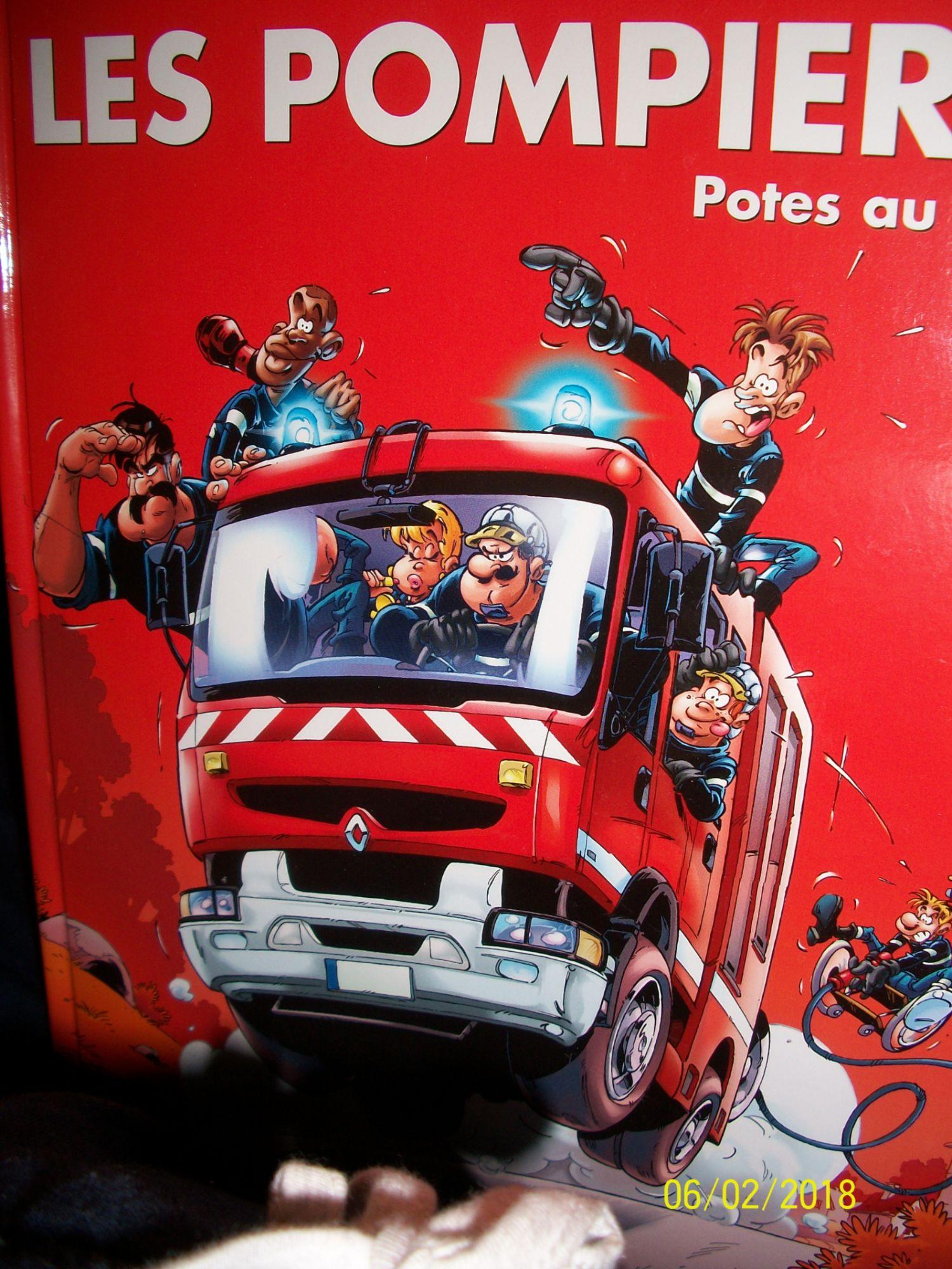jaquette livre les pompiers potes au feu