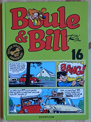 jaquette livre Boule Et Bill Tome 16 - Edition Spéciale 40e Anniversaire