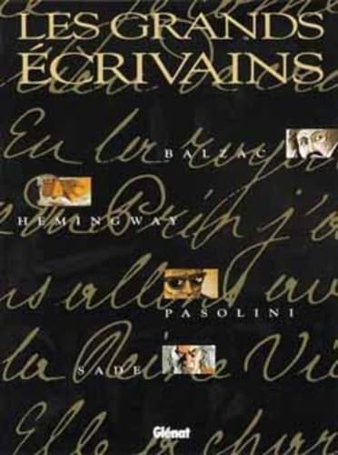 jaquette livre Grands Ecrivains - Coffret : Balzac, Hemingway, Pasolini, Sade