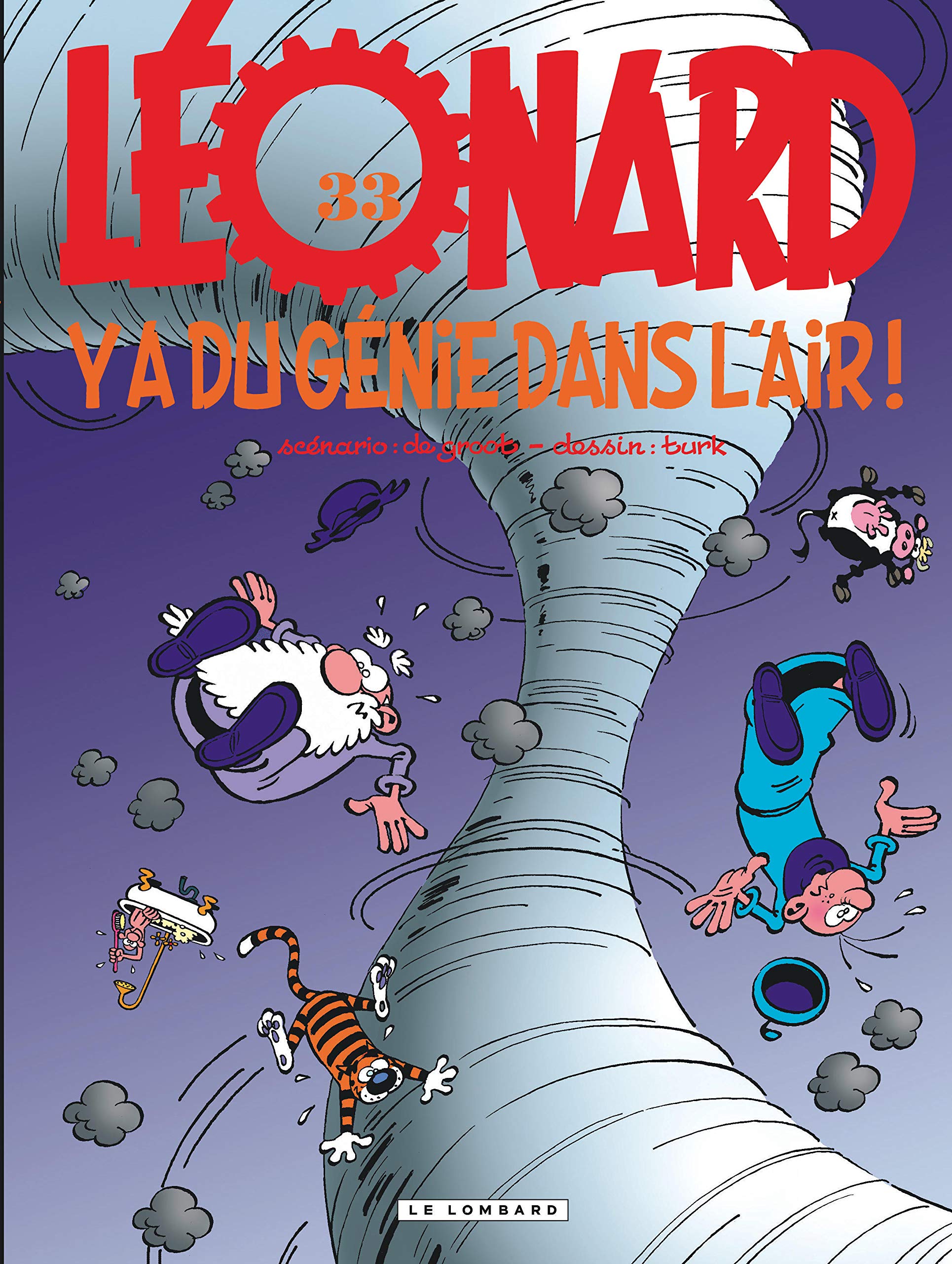 jaquette livre Léonard, tome 33 : Y a du génie dans l'air !