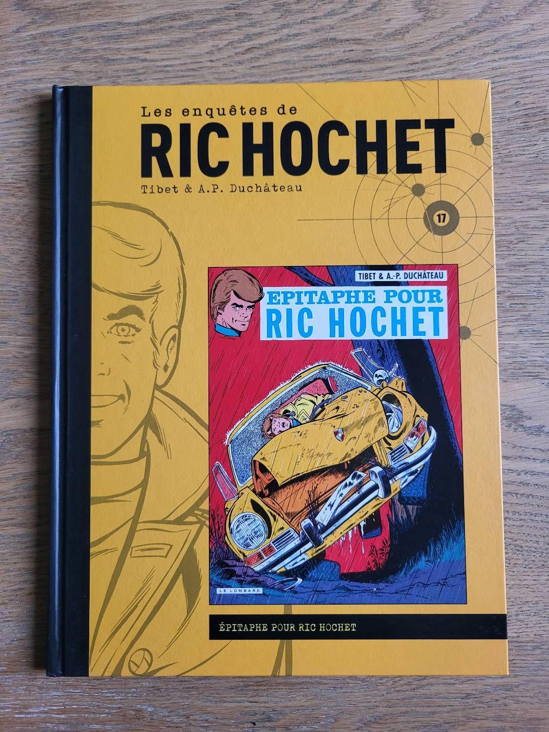 jaquette livre Les Enquêtes de Ric Hochet n°17 - Epitaphe pour Ric Hohet
