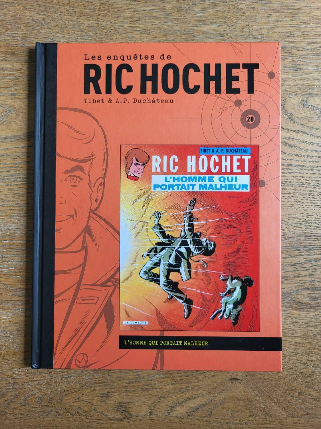 jaquette livre Les Enquêtes de Ric Hochet n°20 - L'homme qui portait malheur