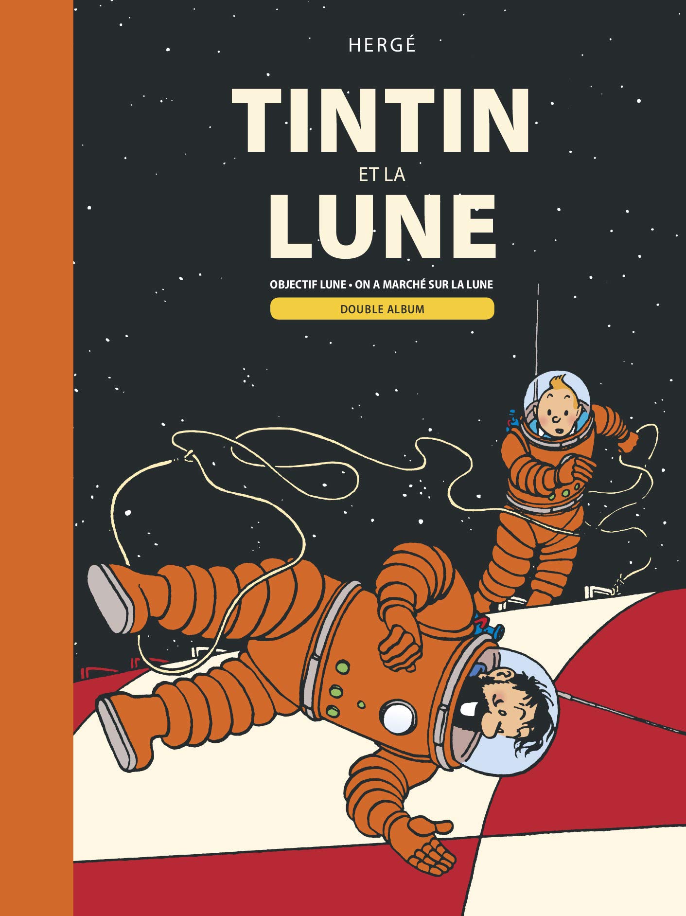 jaquette livre Les Aventures de Tintin - Tintin et la lune : Objectif lune et On a marché sur la lune