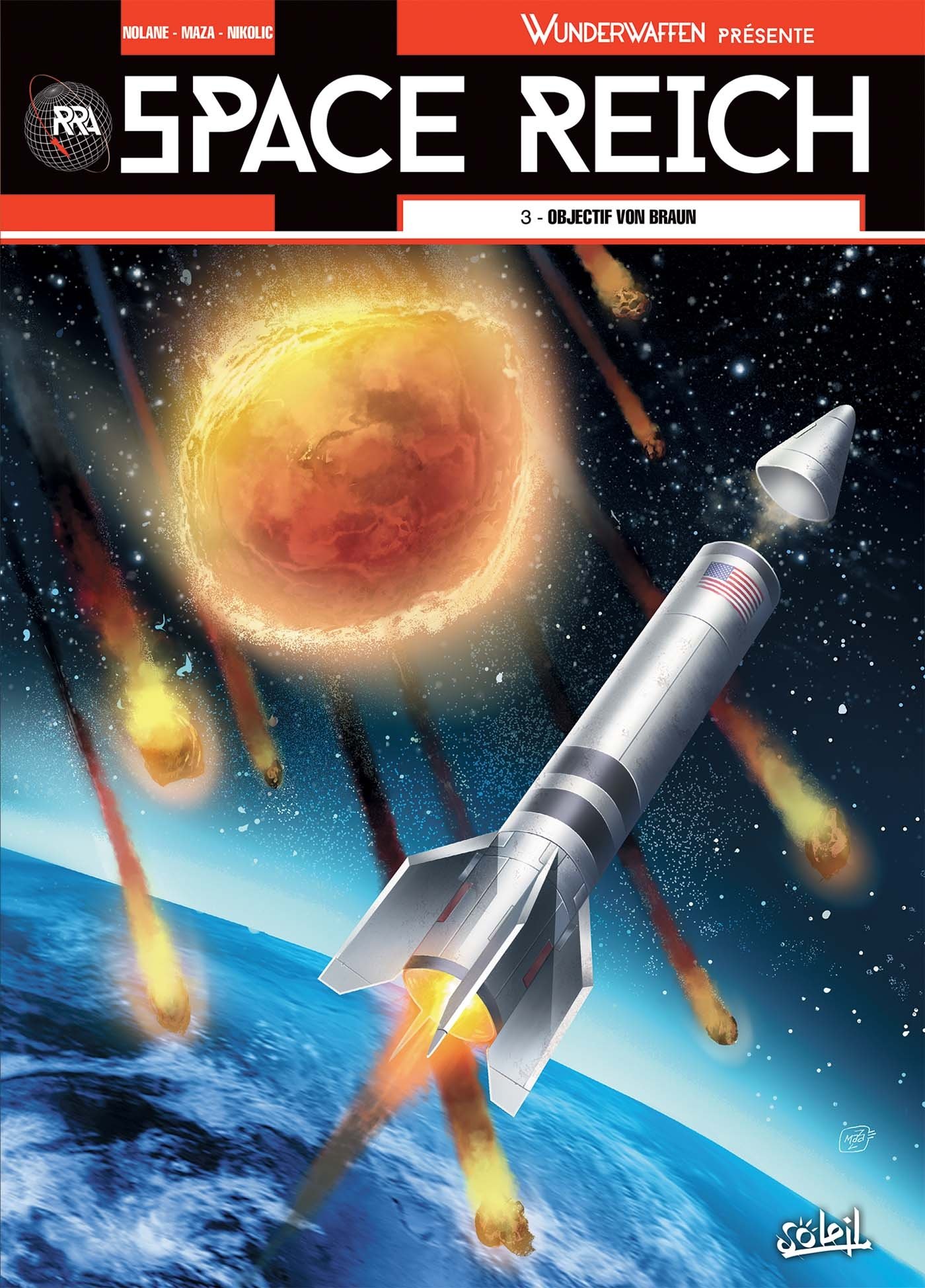 jaquette livre Wunderwaffen présente Space Reich T03: Objectif Von Braun