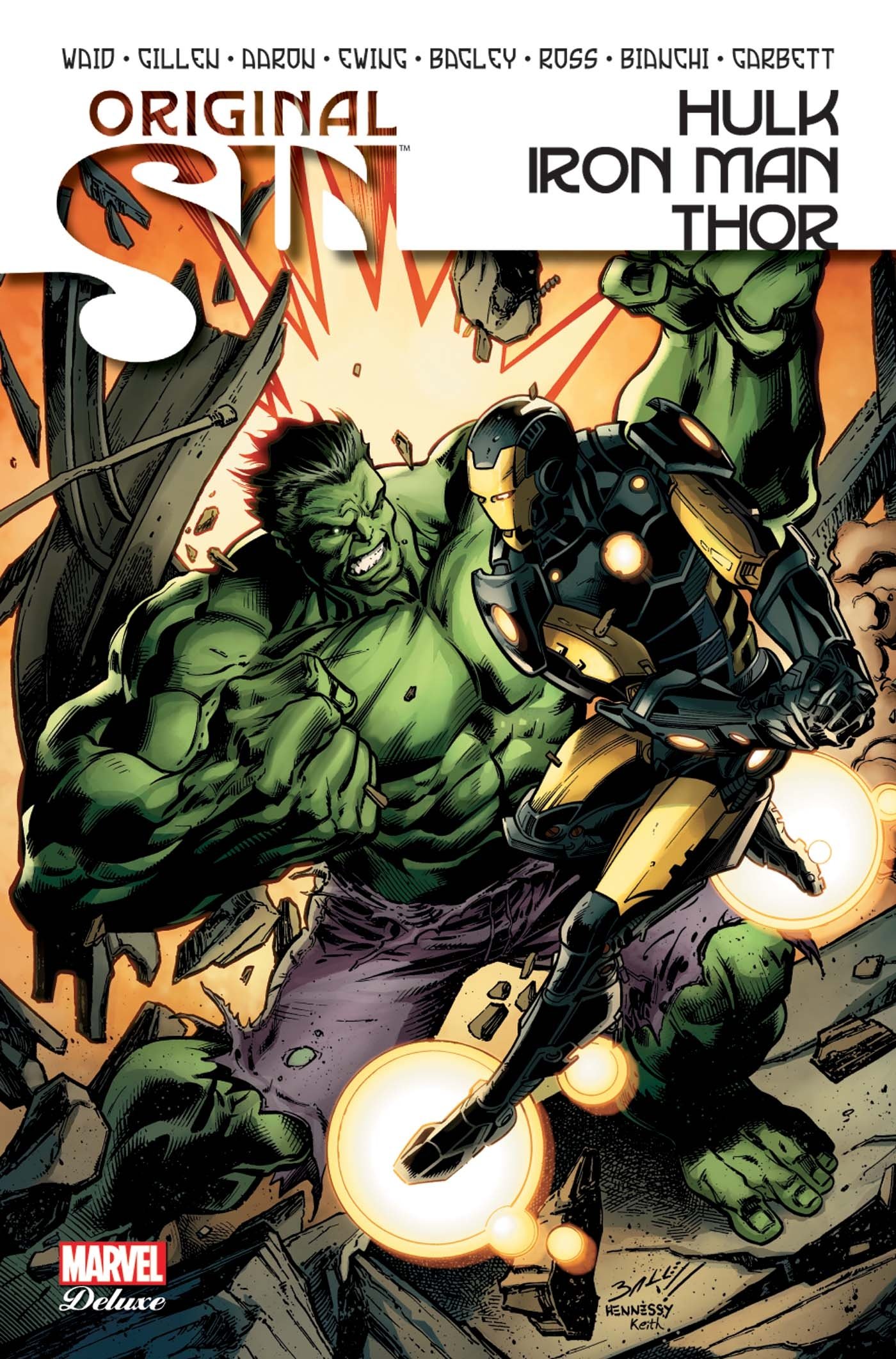 jaquette livre Original Sin : Hulk / Iron-Man / Thor
