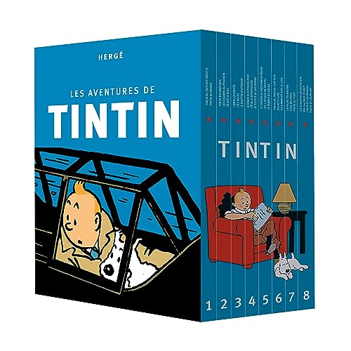 jaquette livre Les Aventures De Tintin Intégrale - Coffret En 8 Volumes