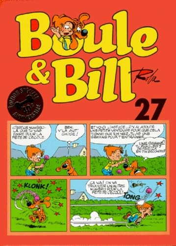 jaquette livre Boule & Bill Tome 27 - Edition Spéciale 40ème Anniversaire