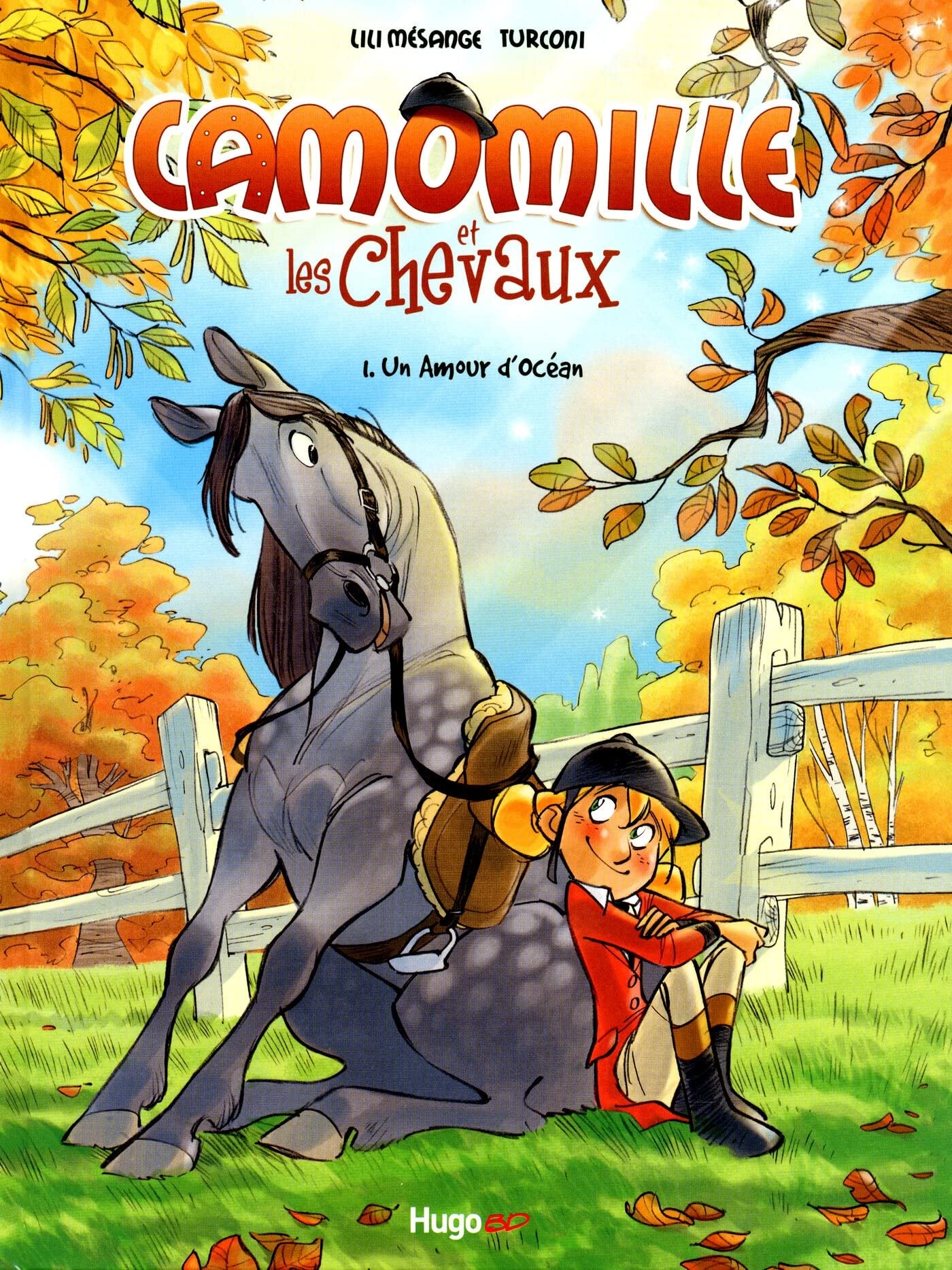 jaquette livre CAMOMILLE ET LES CHEVAUX T01