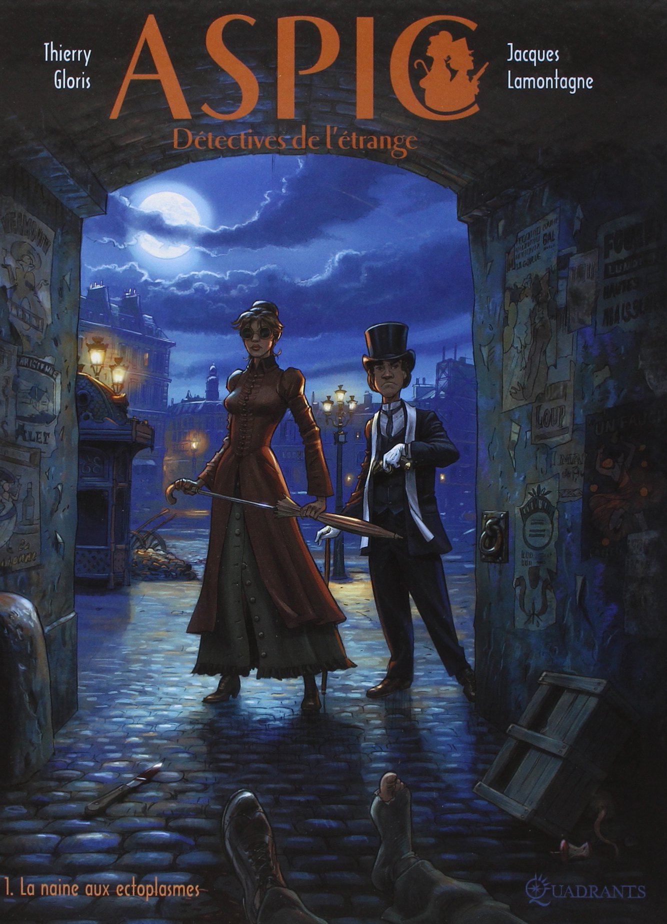 jaquette livre Aspic, détectives de l'étrange T01: La naine aux ectoplasmes