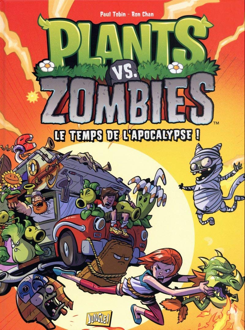 jaquette livre Plants vs Zombies, Tome 2 : Le temps de l'Apocalypse ! : Avec de vraies graines de tournesol à planter