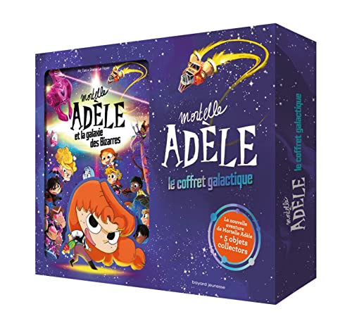 jaquette livre Le Coffre Galactique - Avec Mortel Adèle Et La Galaxie Des Bizarres, 1 Carnet, 1 Planche De Stickers, 5 Cartes Collectors, 1 Bracelet Membre, 1 Passeport Galactique