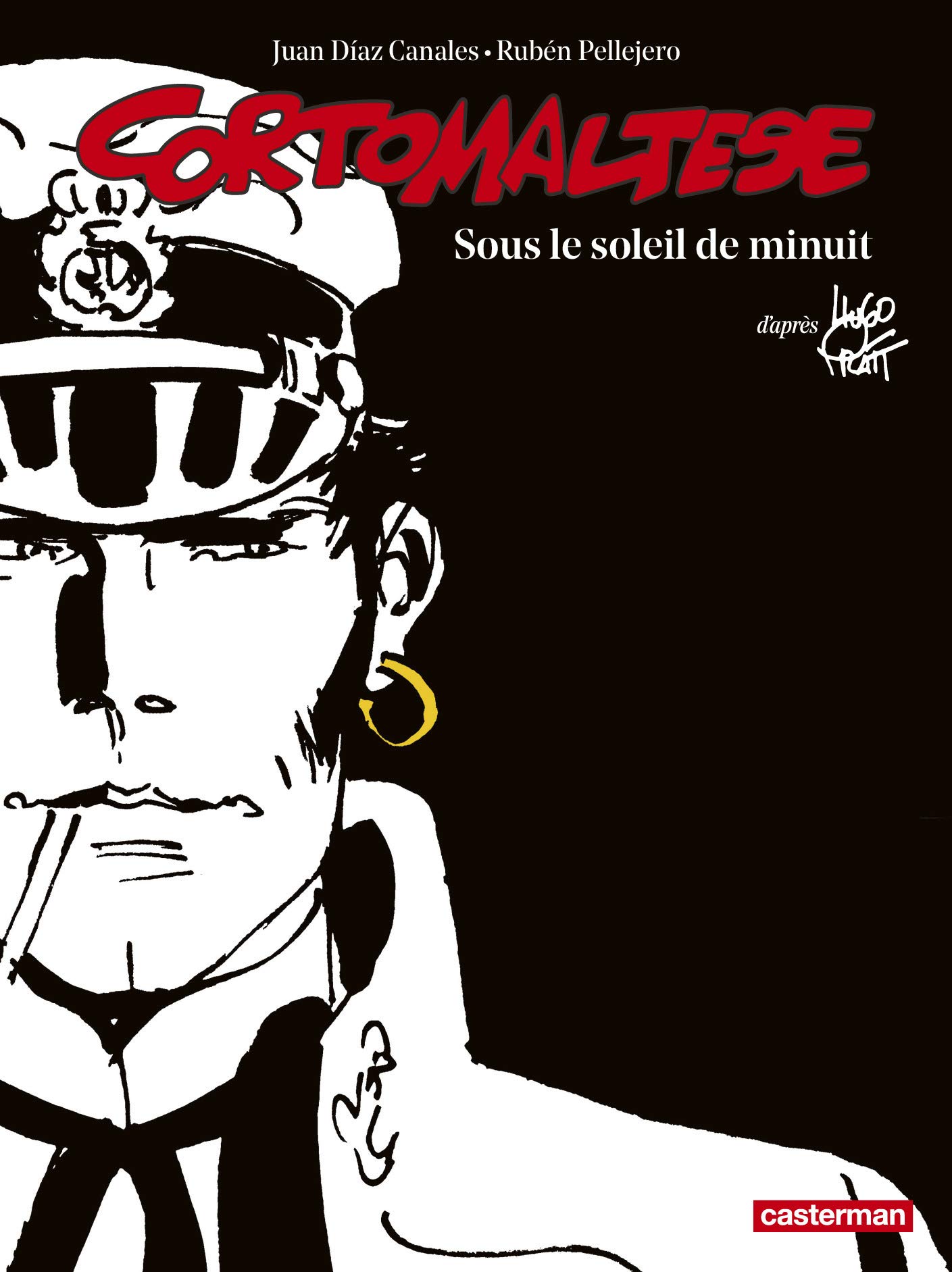 jaquette livre Corto Maltese en noir et blanc, Tome 13 : Sous le soleil de minuit