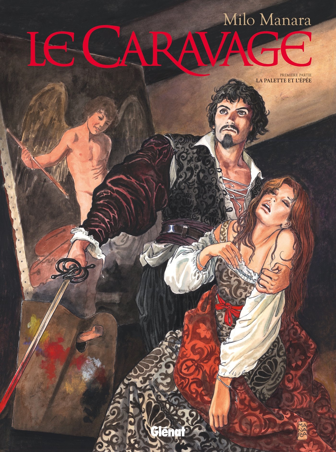 jaquette livre Le Caravage - Tome 01: La palette et l'épée