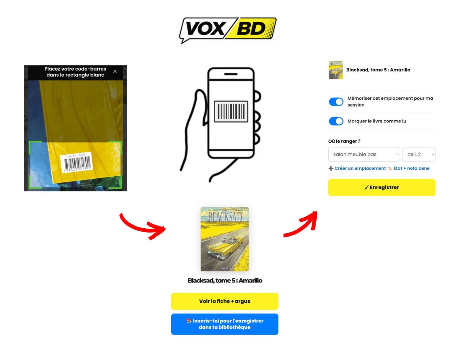 Scanner le code-barres d'une BD avec l'application VoxBD