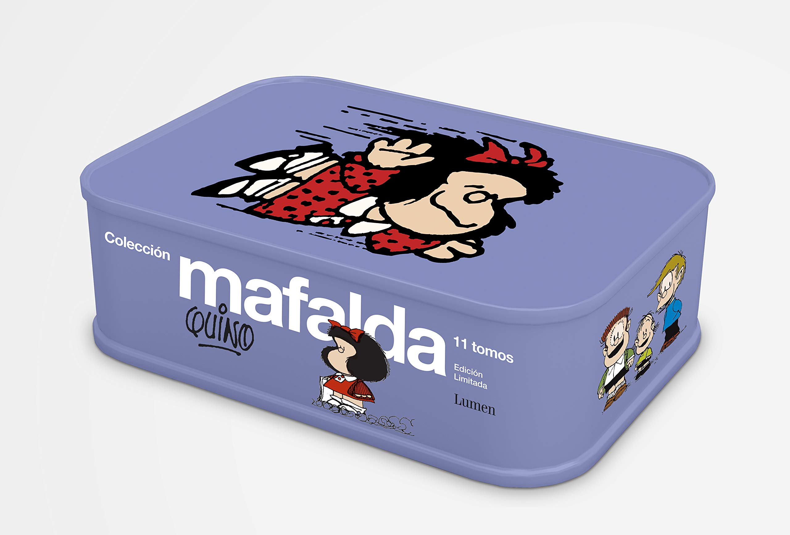 jaquette album Colección Mafalda: 11 tomos en una lata (Color morado) (edición limitada)