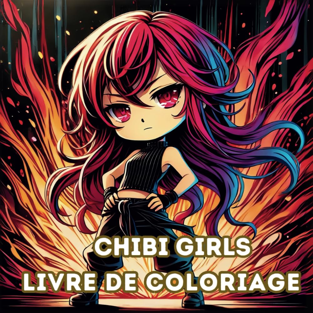 jaquette livre Chibi Girls Livre de Coloriage: Filles Kawaii Manga pour Filles et Ado