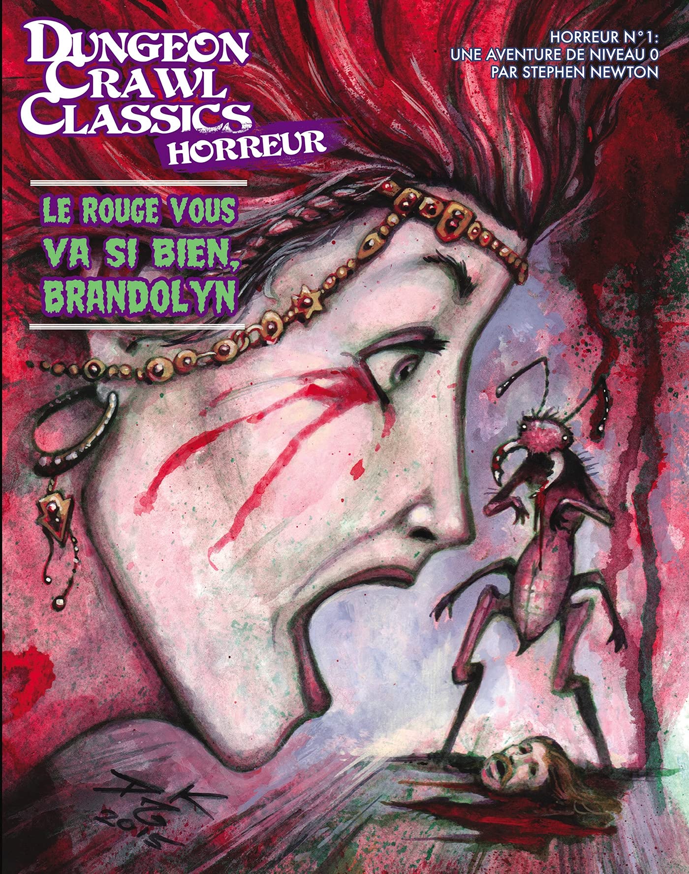 jaquette album Dungeon Crawl Classics Horreur 01 : Le Rouge vous va si bien, Brandolyn (Niv0)