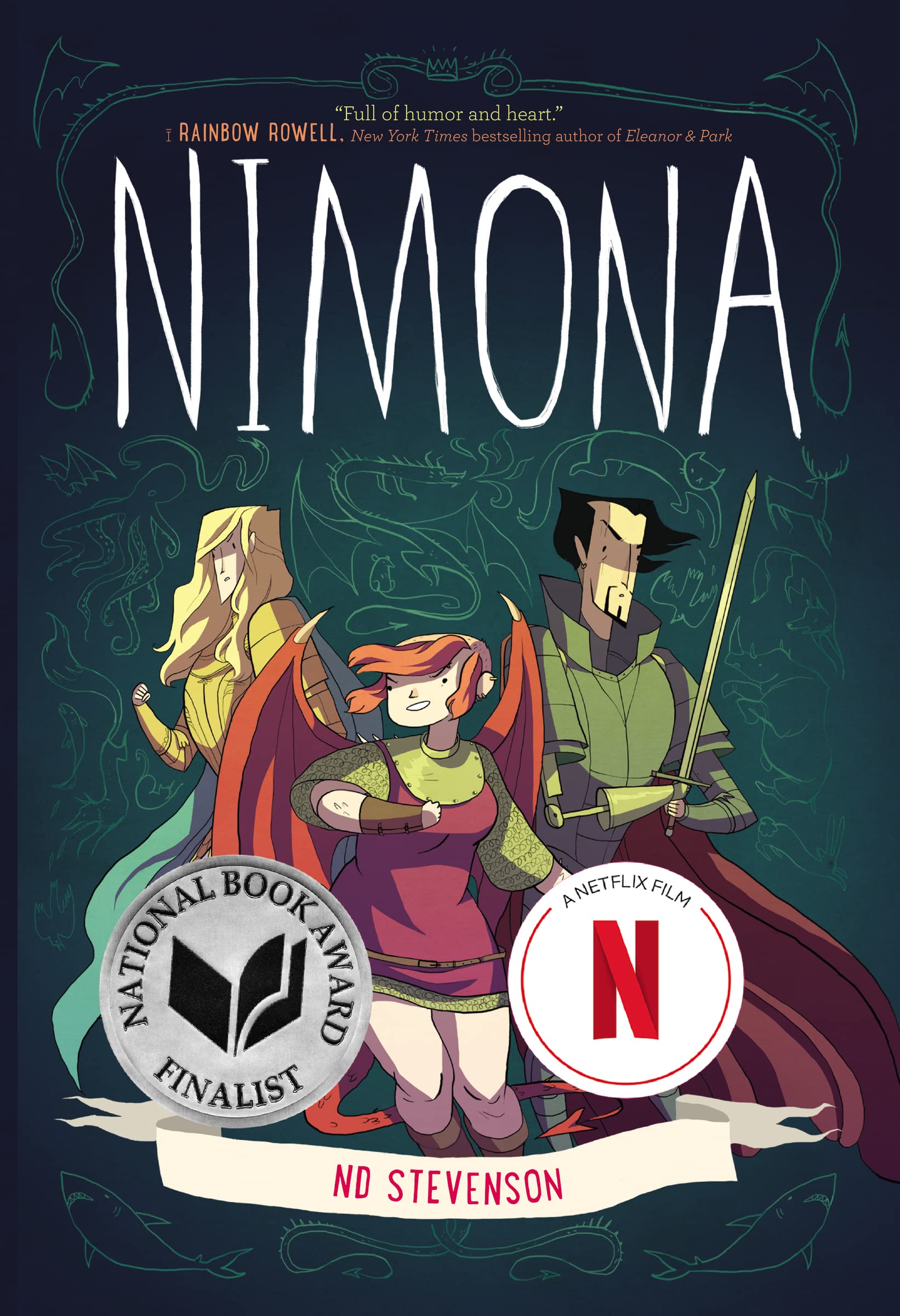 jaquette album Nimona: A Beloved Graphic Novel and Basis for the Netflix Film