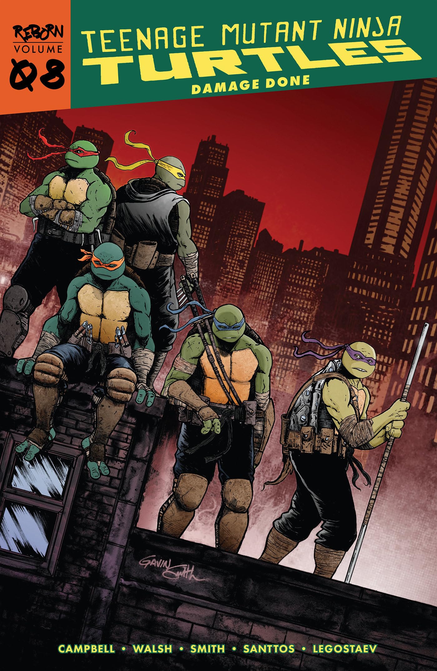 jaquette album Teenage Mutant Ninja Turtles: Reborn, Vol. 8 - Damage Done