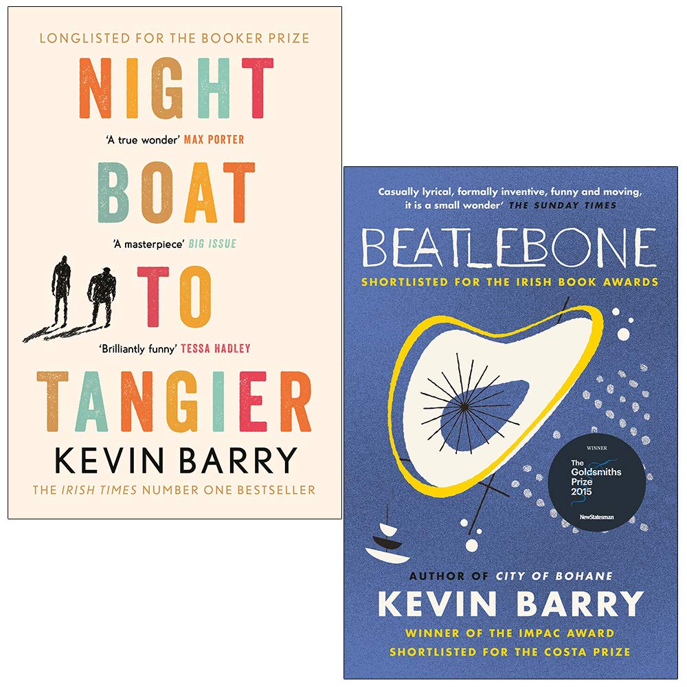 jaquette album Bateau de nuit à Tanger et Beatlebone par Kevin Barry, ensemble de 2 livres