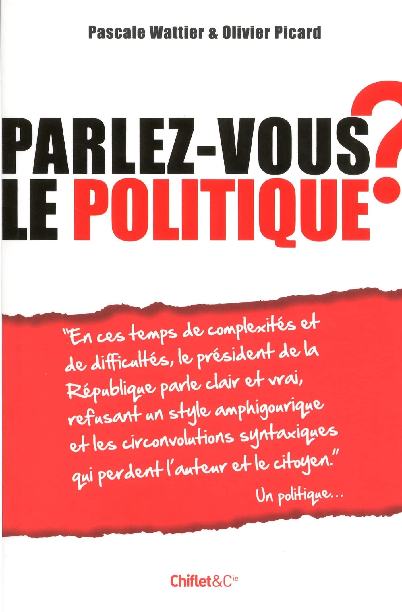 jaquette album Parlez-vous le politique ?
