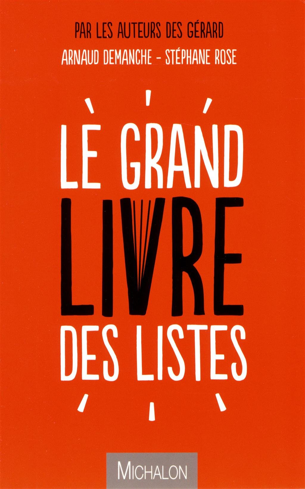 jaquette livre GRAND LIVRE DES LISTES