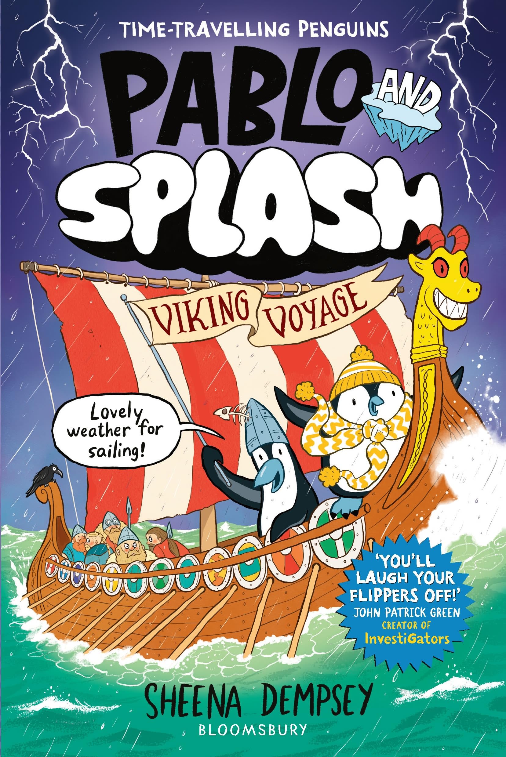 jaquette livre Pablo and Splash: Viking Voyage: The hilarious NEW kids' graphic novel in the series about time-travelling penguins