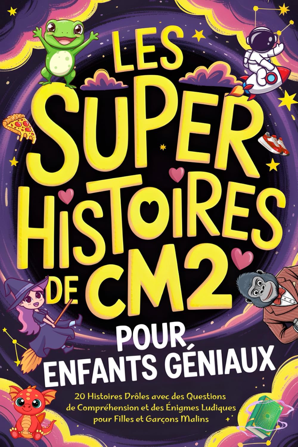 jaquette album Les Super Histoires de CM2 pour Enfants Géniaux: 20 Histoires Drôles avec des Questions de Compréhension et des Énigmes Ludiques pour Filles et Garçons Malins de 10 à 12 Ans