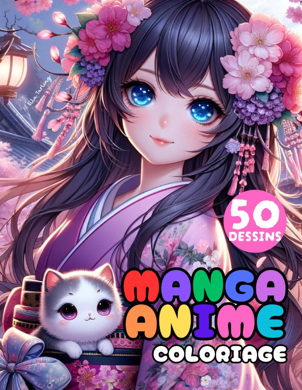 jaquette album Livre de Coloriage Manga Anime Shojo pour Filles dès 10 Ans : Le Cadeau Idéal pour Ados Créatifs, Filles et Garçons: 50 Magnifiques Motifs avec ... à Colorier pour la Détente et le Plaisir