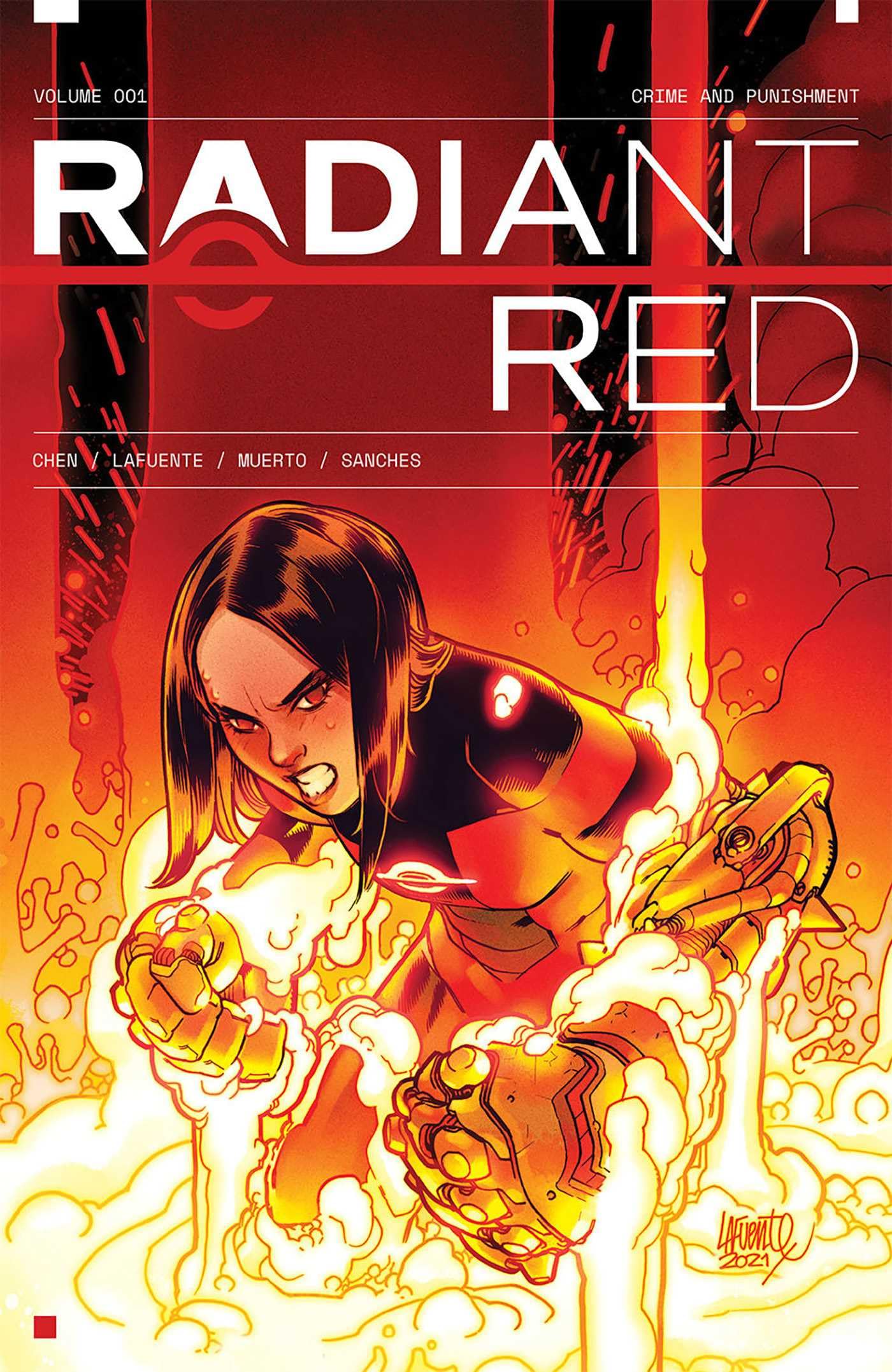 jaquette album Radiant Red, Volume 1: A Massive-Verse Book