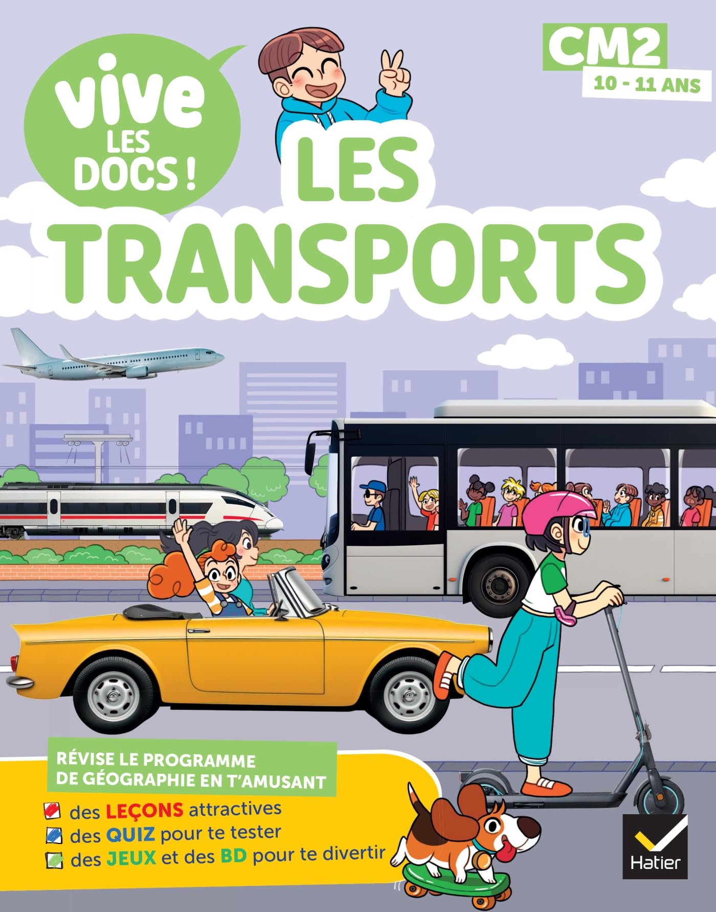 jaquette album Vive les docs - Les transports - CM2
