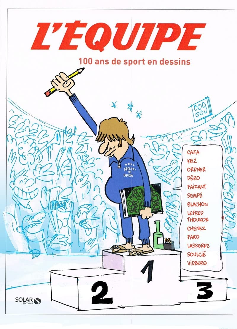 jaquette album 100 ans de dessins de L'Équipe