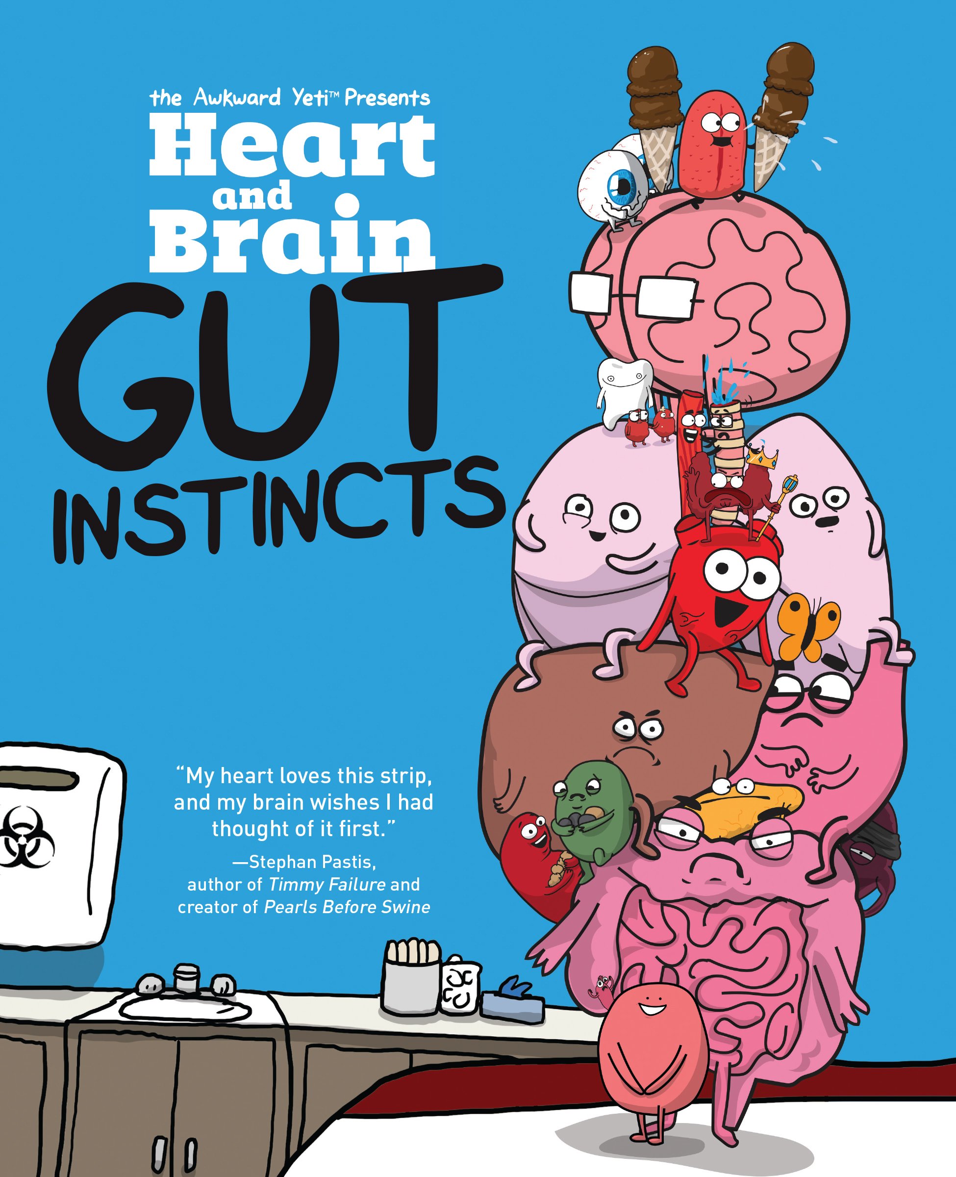 jaquette livre Heart and Brain: Gut Instincts: An Awkward Yeti Collection (Volume 2)