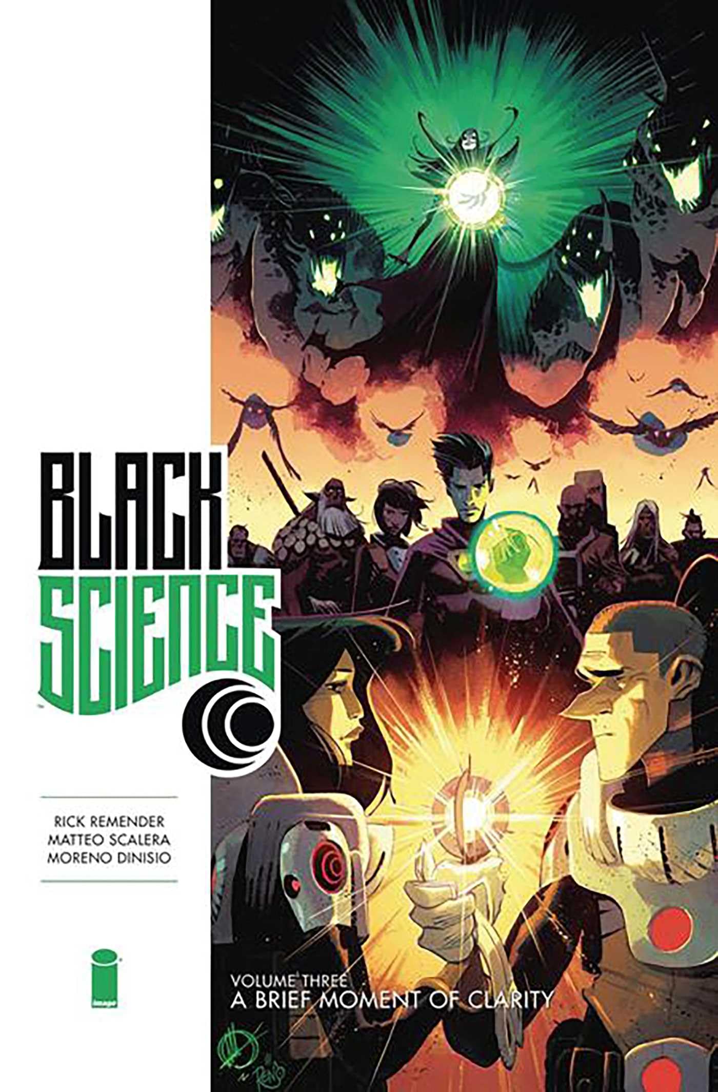 jaquette album Black Science Volume 3: A Brief Moment of Clarity 10th Anniversary Deluxe Hardcover