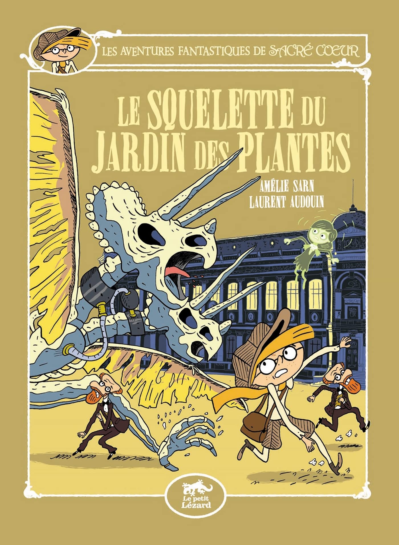 jaquette livre LES AVENTURES FANTASTIQUES DE SACRÉ-COEUR (VOL.8) : LE SQUELETTE DU JARDIN DES PLANTES