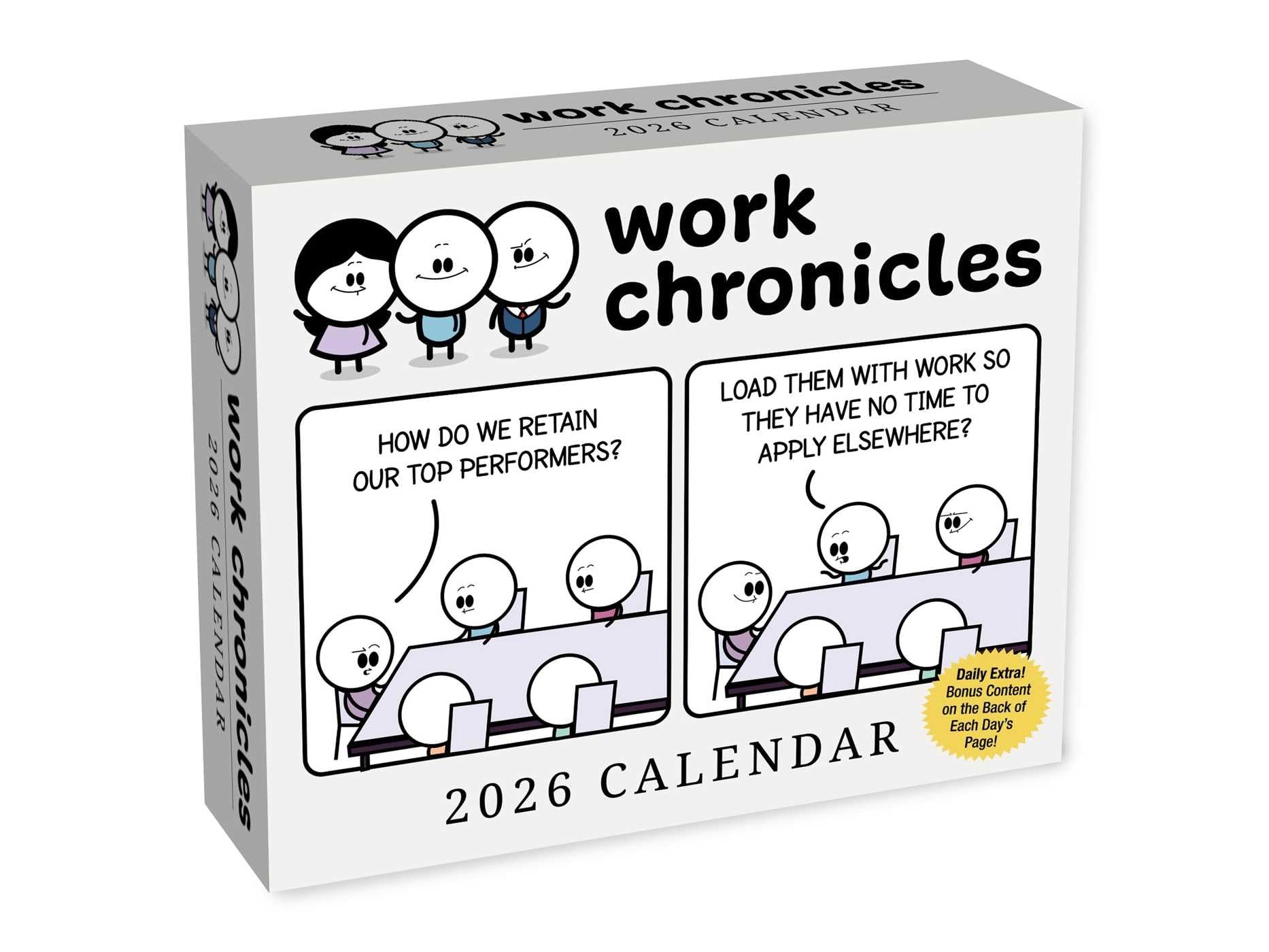 jaquette livre Work Chronicles 2026 Day-to-Day Calendar
