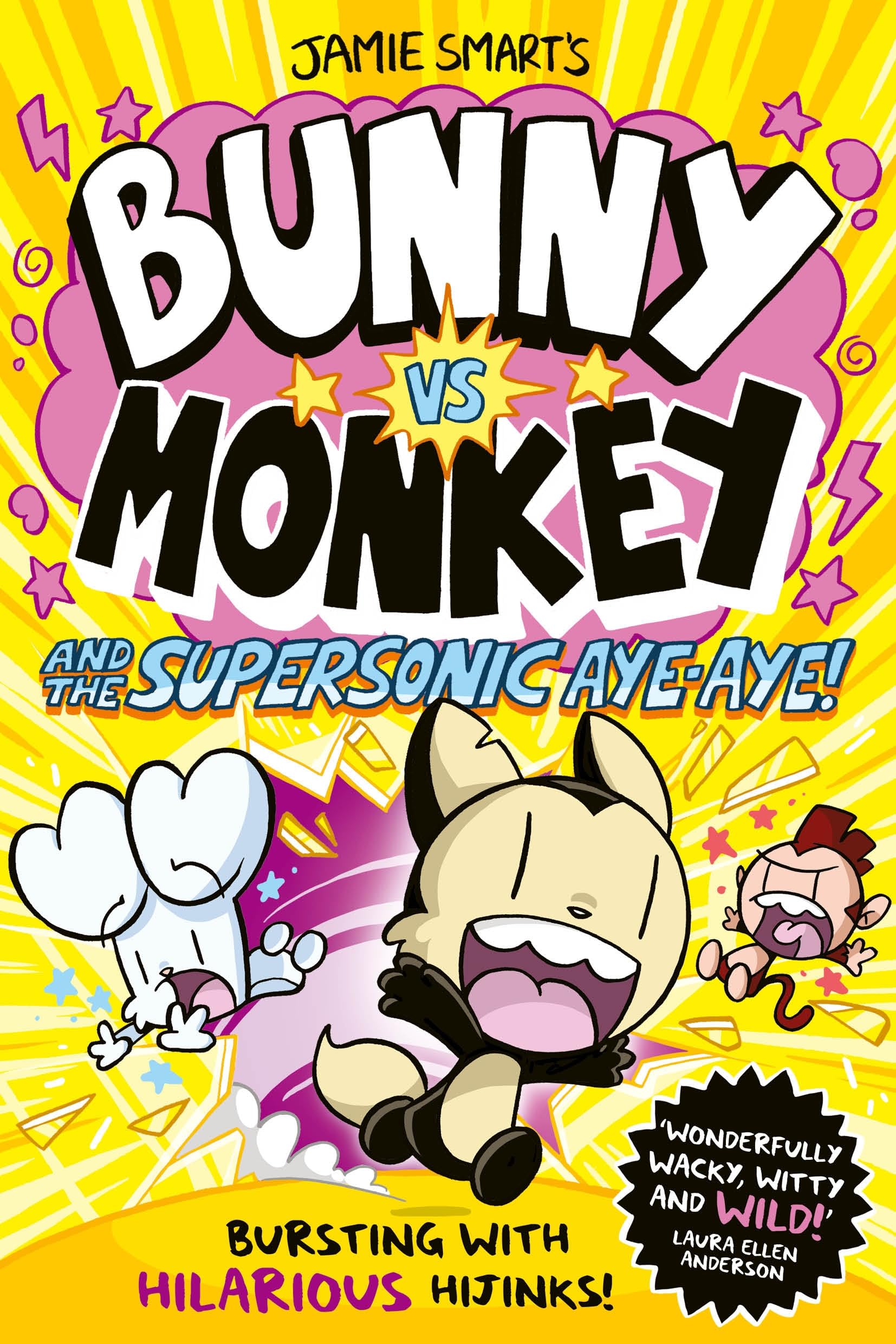 jaquette album Bunny vs Monkey and the Supersonic Aye-aye (a Phoenix Comic Book, from the multi-million-selling creative genius Jamie Smart)