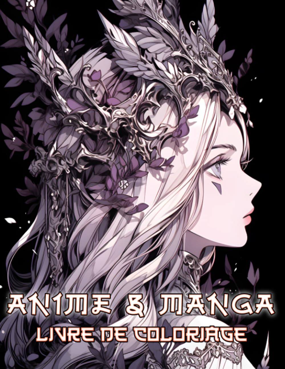 jaquette livre Livre De Coloriage Anime & Manga: Plongez dans le monde captivant des portraits japonais coexistant harmonieusement avec des dragons, tortues, lions, ... kawaii dans des œuvres d'art imaginatives