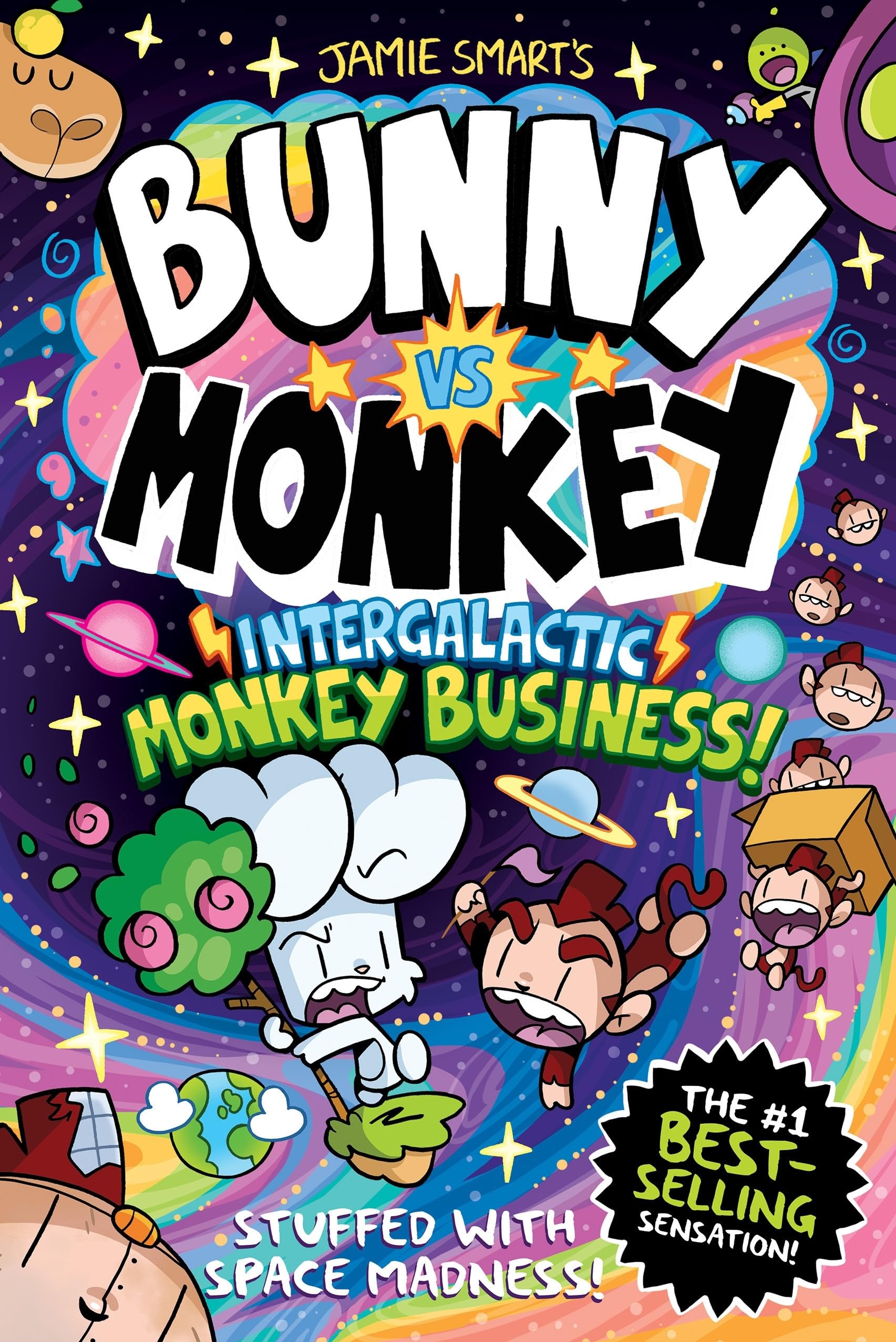 jaquette album Bunny vs Monkey: Intergalactic Monkey Business! (a Phoenix Comic Book): Winner of the British Book Award for Best Graphic Novel