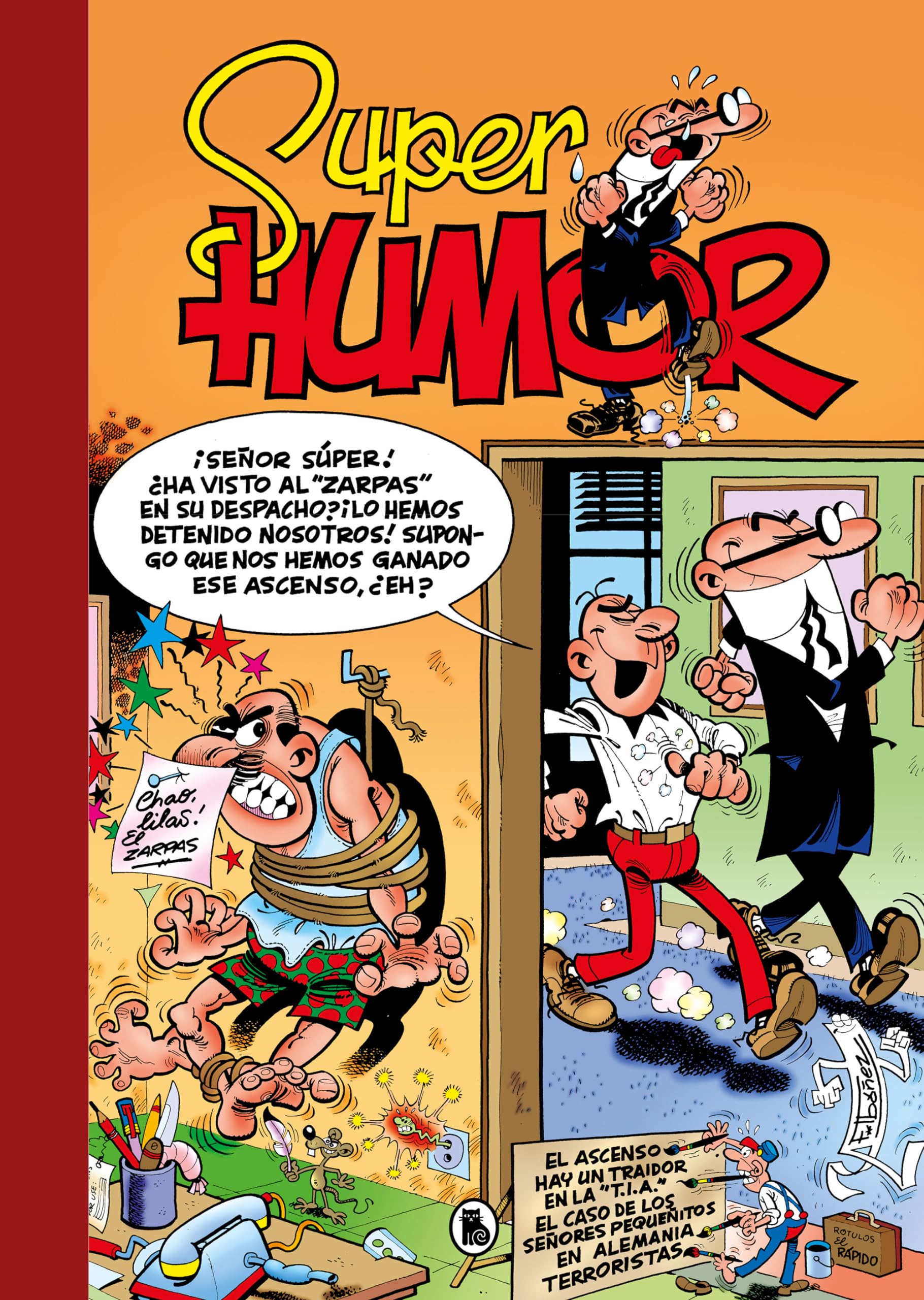 jaquette album El ascenso | Hay un traidor en la T.I.A. | El caso de los señores pequeñitos | En Alemania | Terroristas (Súper Humor Mortadelo 19)